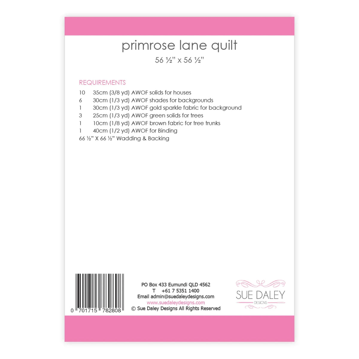 Primrose Lane Quilt Pattern