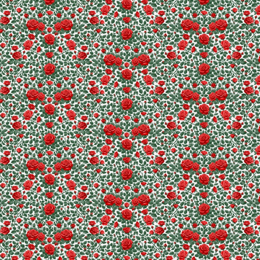 Red Roses Are Red Rose Trellis Cotton Wideback 118" Fabric Per Yard