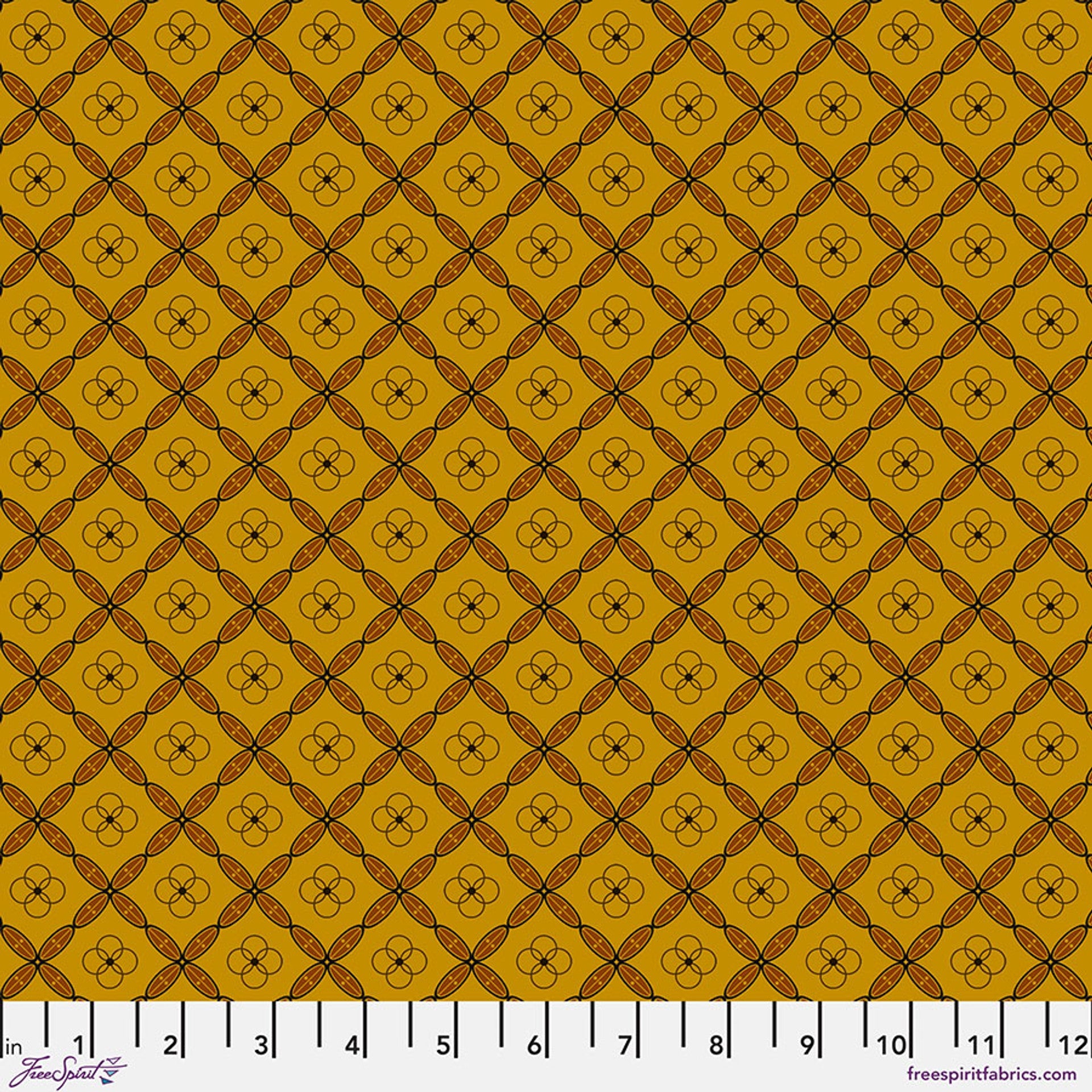 Enrapture by Giucy Giuce Tiles - Carnelian Cotton 44"/45" Fabric Per Yard