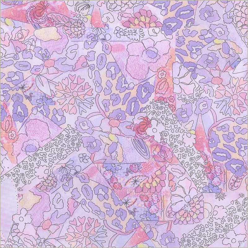 Pattern Play Lavender Cotton Wideback Fabric per yard