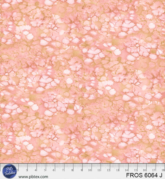 Peach / Coral Frost FROS-6064-J Cotton 44/45 Fabric Per Yard