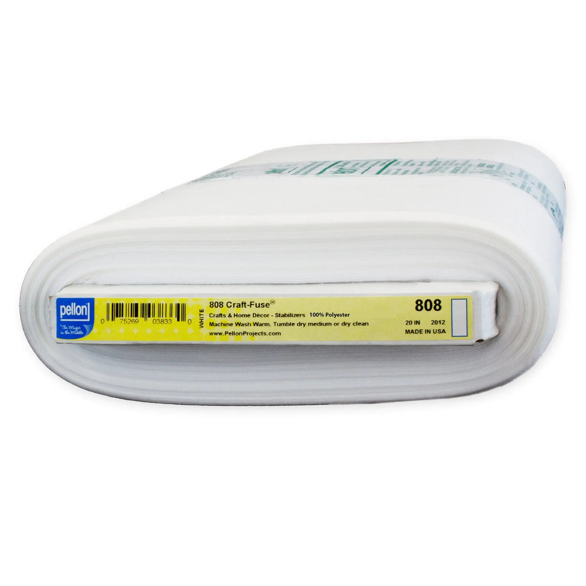 Pellon® 808 Craft-Fuse® Stabilizer 20" x 10 yards Bolt. Color: White.