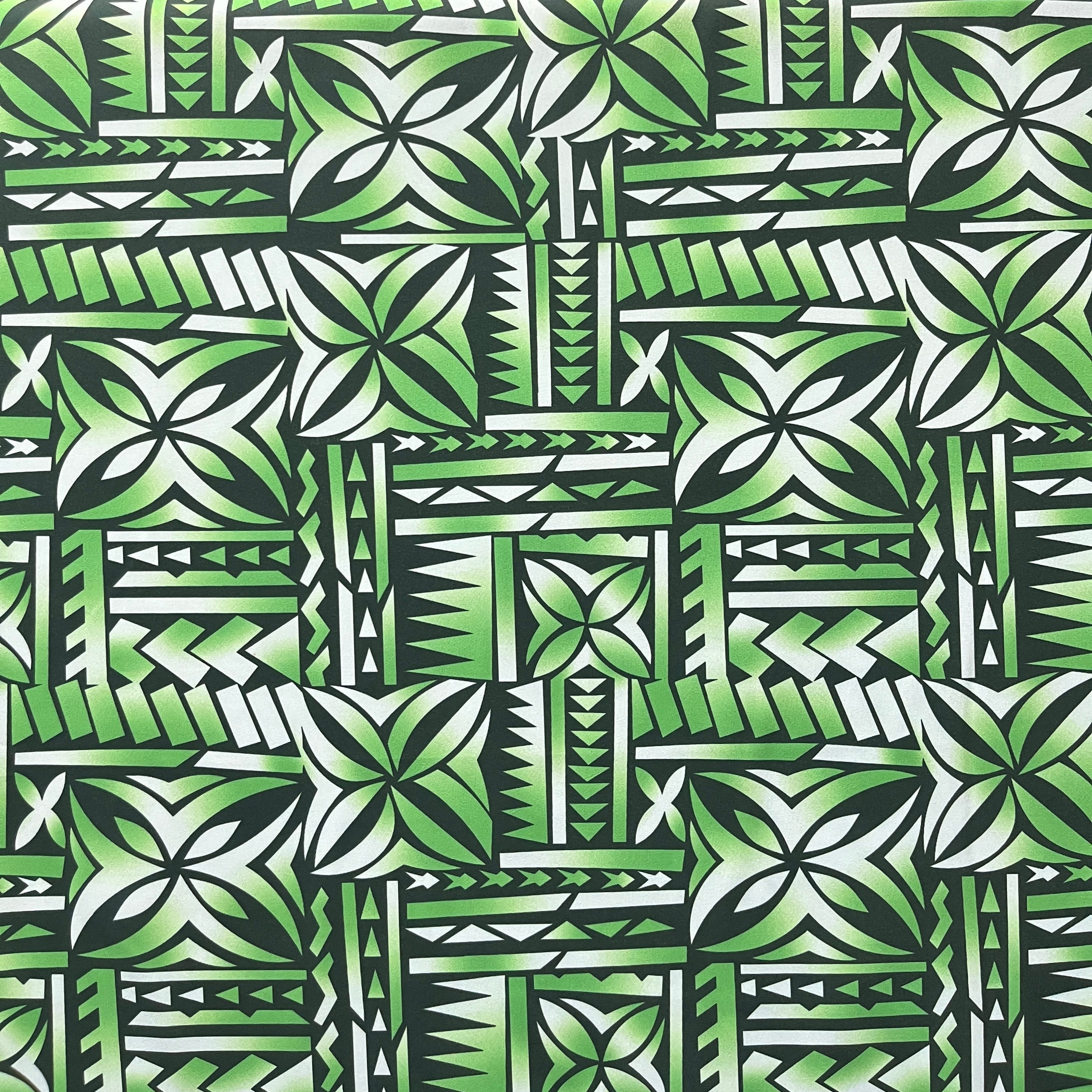 Polynesian Tribal Bloom Polyester Poplin Fabric | Islands Fabric