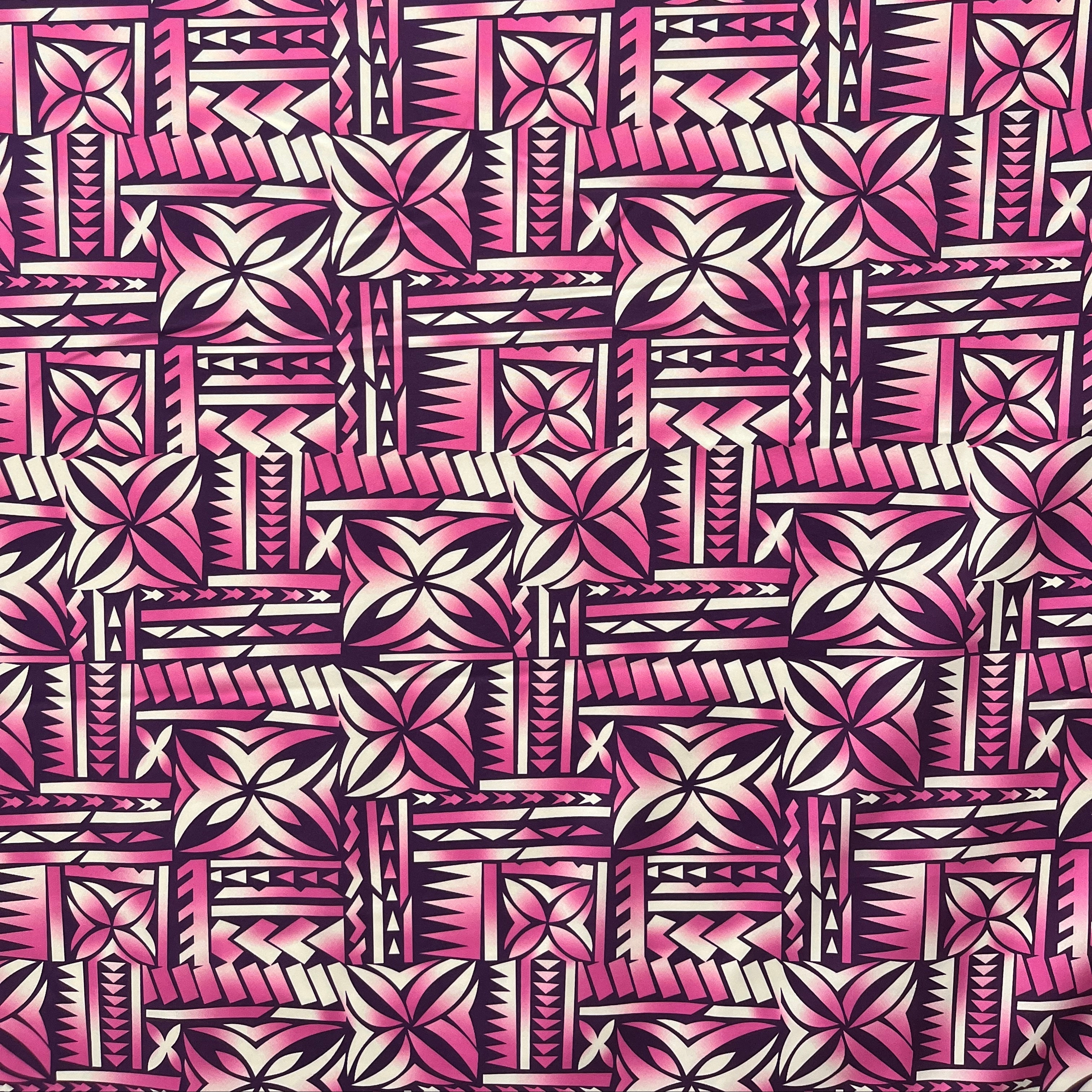 Polynesian Tribal Bloom Polyester Poplin Fabric | Islands Fabric