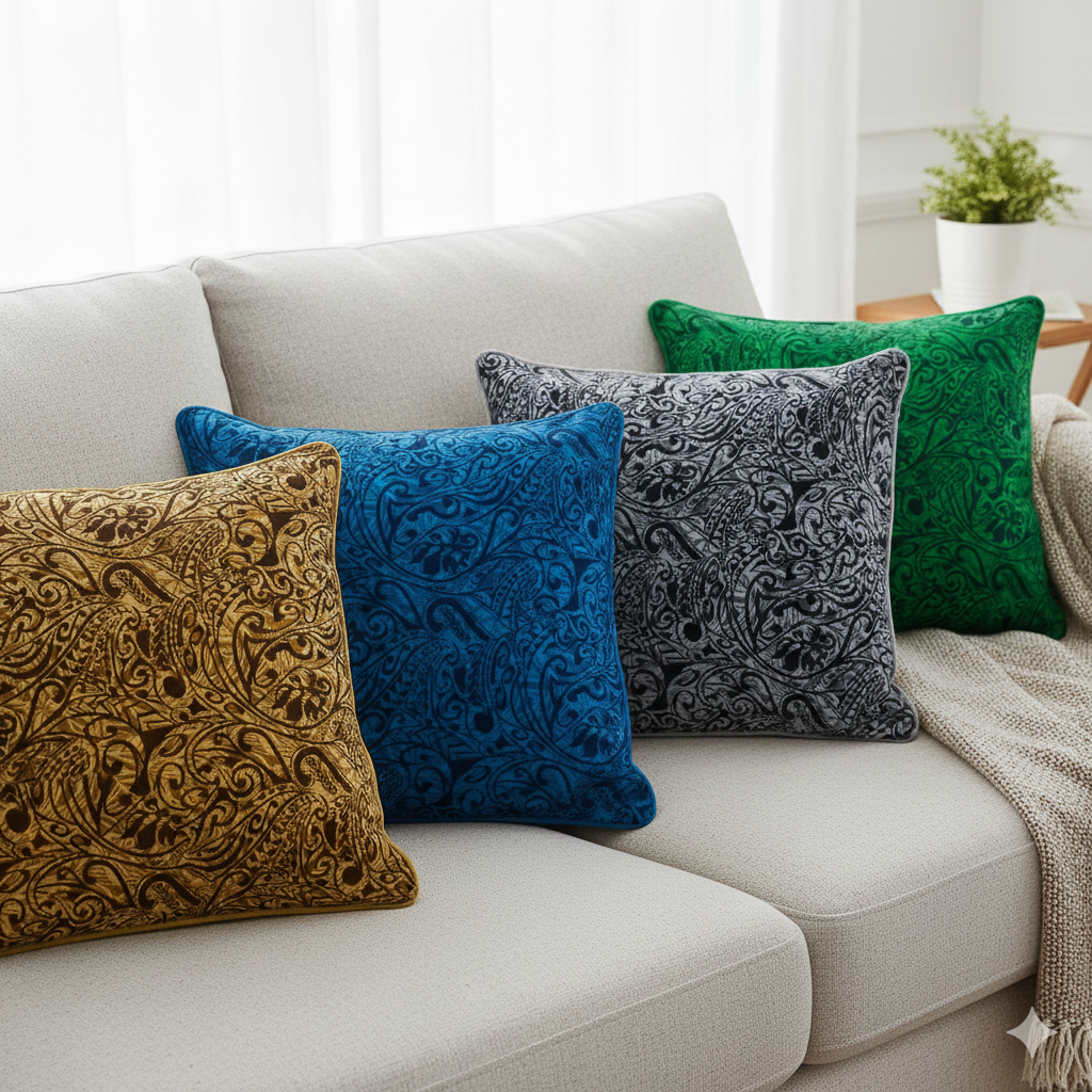 Polynesian Tribal Stems & Leaves All Over Design Cotton Light Barkcloth Fabric | Islands Fabric