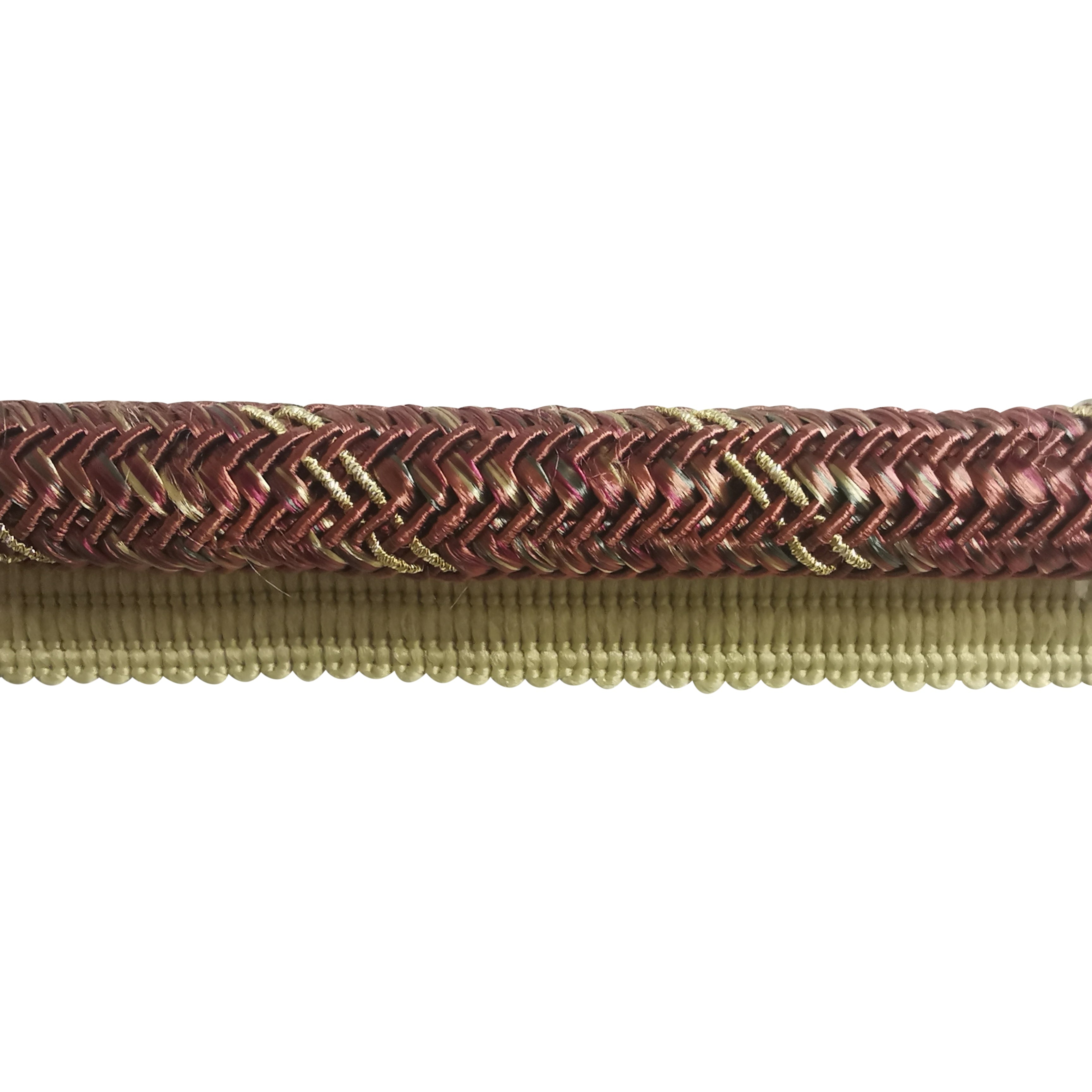 Pompeii Collection - 3/8" width CORD WITH LIP (50 Yard Roll) - BC-10095-88/25 Rust and Olive