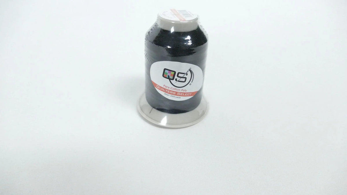 Quilters Select Para-Cotton Poly Thread - 80WT BLACK 2500 YD