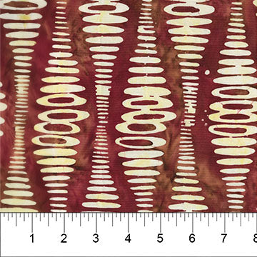 Red Ripple Stripe Abstract Bubble Pop 83702-26 Cotton 44/45 Fabric Per Yard