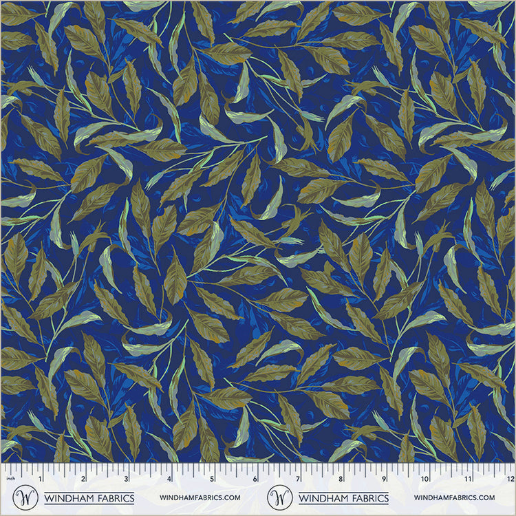 Royal Greenery Midnight Blooms Cotton 44"/45" Fabric Per Yard