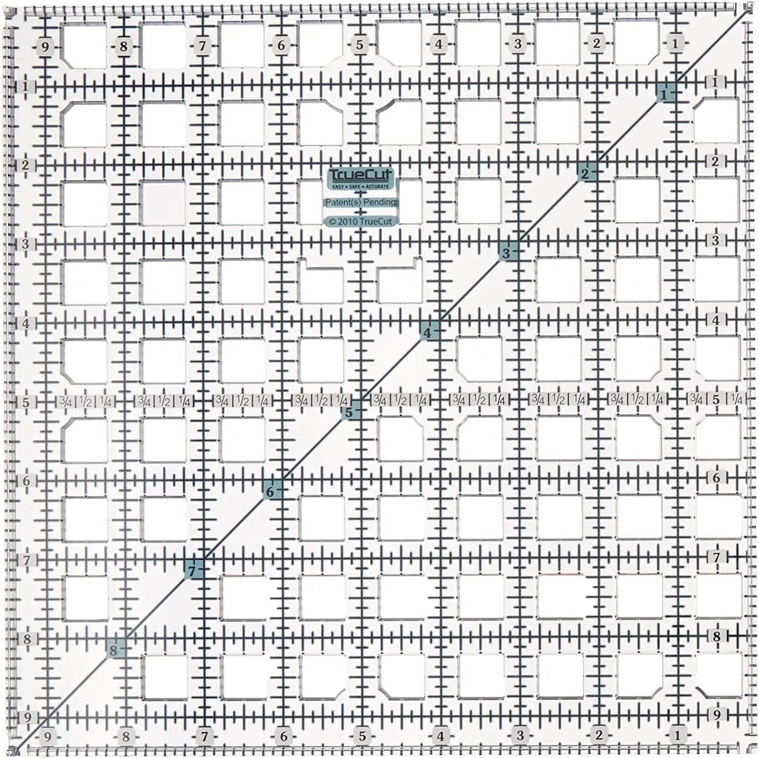 Ruler 9-1/2in x 9-1/2in