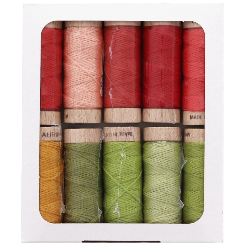 Aurifil, Little Quaker Christmas Floss Collection - 10 Spools (18yds)