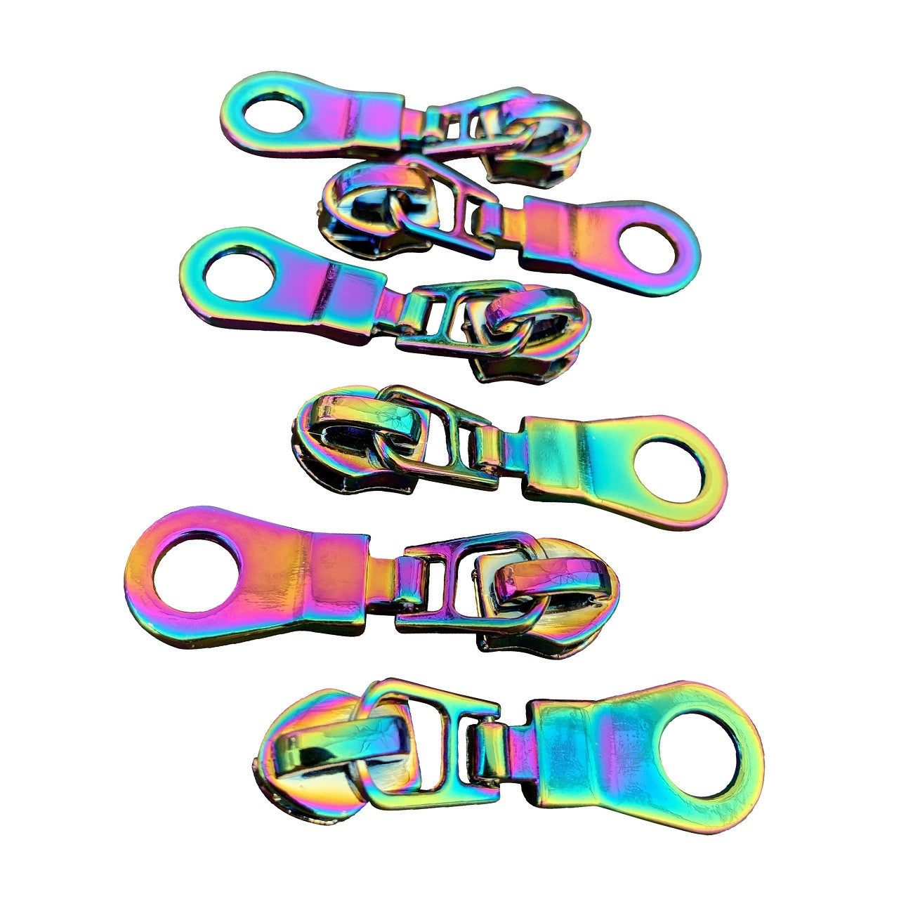 Iridescent Metal Zipper Pulls (6pk)