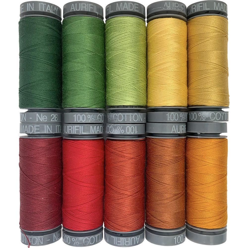 Aurifil Leaves 10 Spool Thread Collection