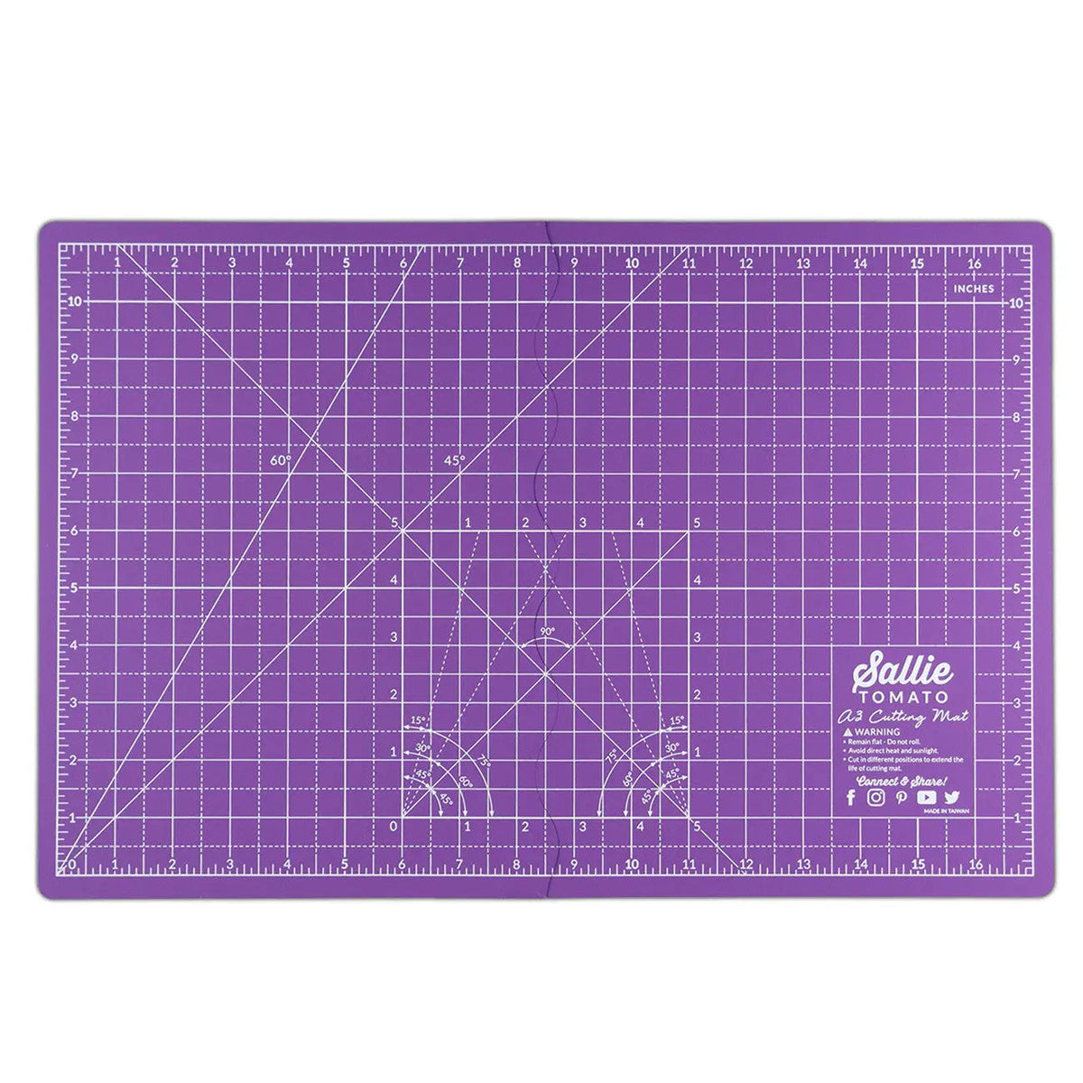 Sallie Tomato Purple A3 Foldable Cutting Mat