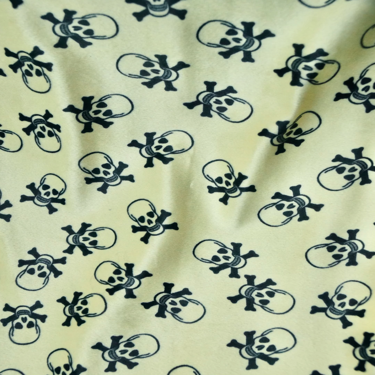 Velboa Skull Print Faux Fur Fabric