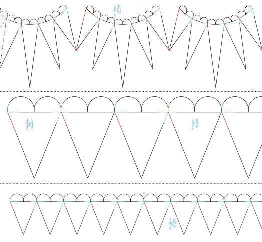 280 Heart Borders Pantograph by Linda V. Taylor