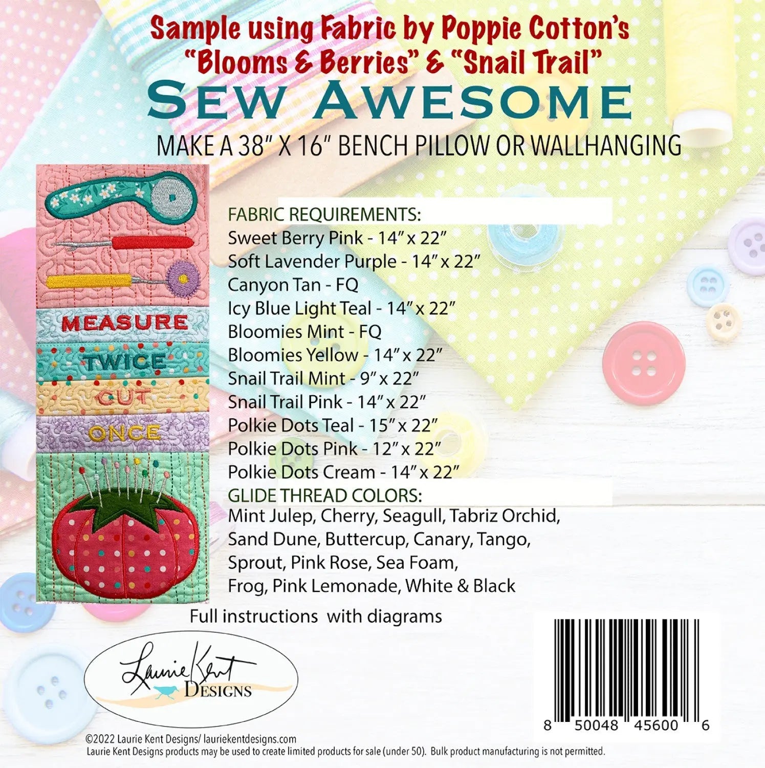 Sew Awesome Embroidery Pattern with USB