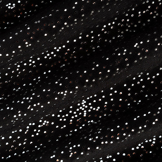 Sparkle Cuddle Glitter Black/Silver 58" - 60" Fabric per yard