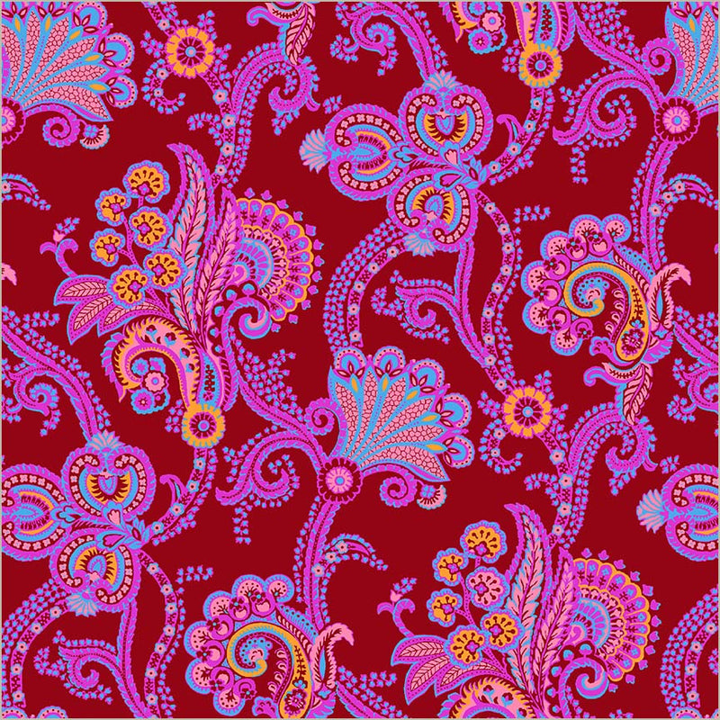 Sweet Talk Natalie Crimson Cotton 44/45 Fabric Per Yard