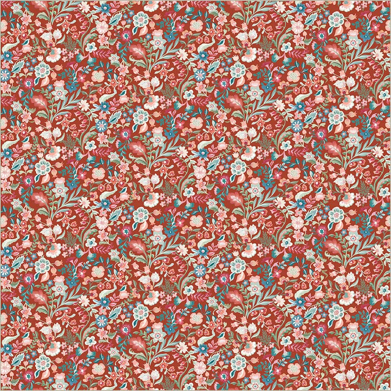 Tapestry Delicate Ruby Cotton 43/44 Fabric Per Yard
