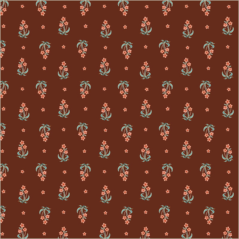 Tapestry Posy Granata Cotton 43/44 Fabric Per Yard