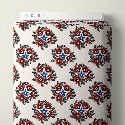 Tattoo Stars Pop Stars QC Cotton 44/45 Fabric Per Yard