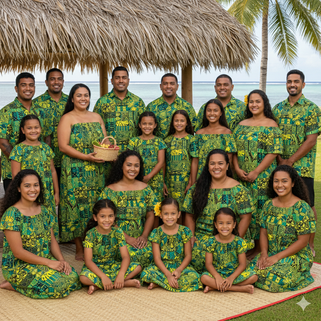Traditional Polynesian Tapa Design Polyester Fabric # 3 | Islands Fabric