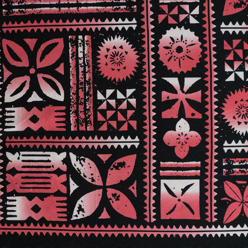 Traditional Polynesian Tapa design Peachskin Fabric | Islands Fabric
