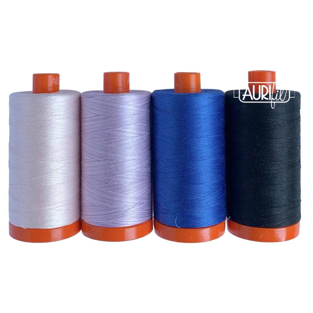 Aurifil, 4 Spool, Night Fancy Thread Collection - 1422yds (50wt)
