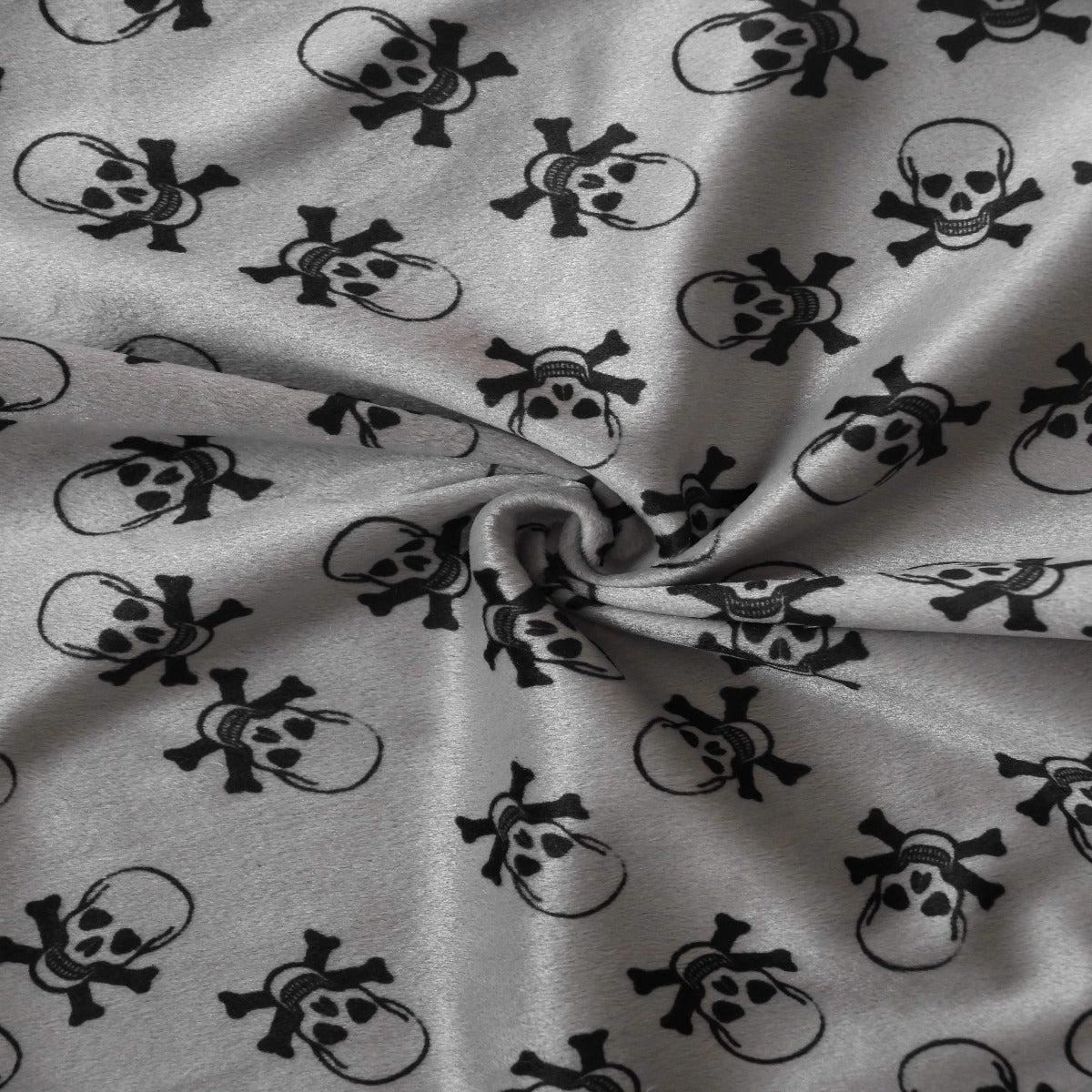 Velboa Skull Print Faux Fur Fabric