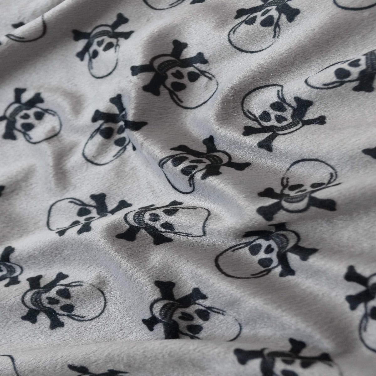 Velboa Skull Print Faux Fur Fabric