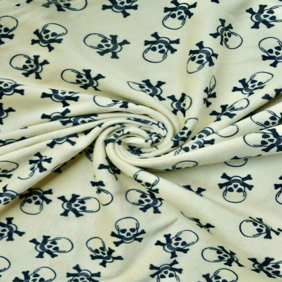 Velboa Skull Print Faux Fur Fabric