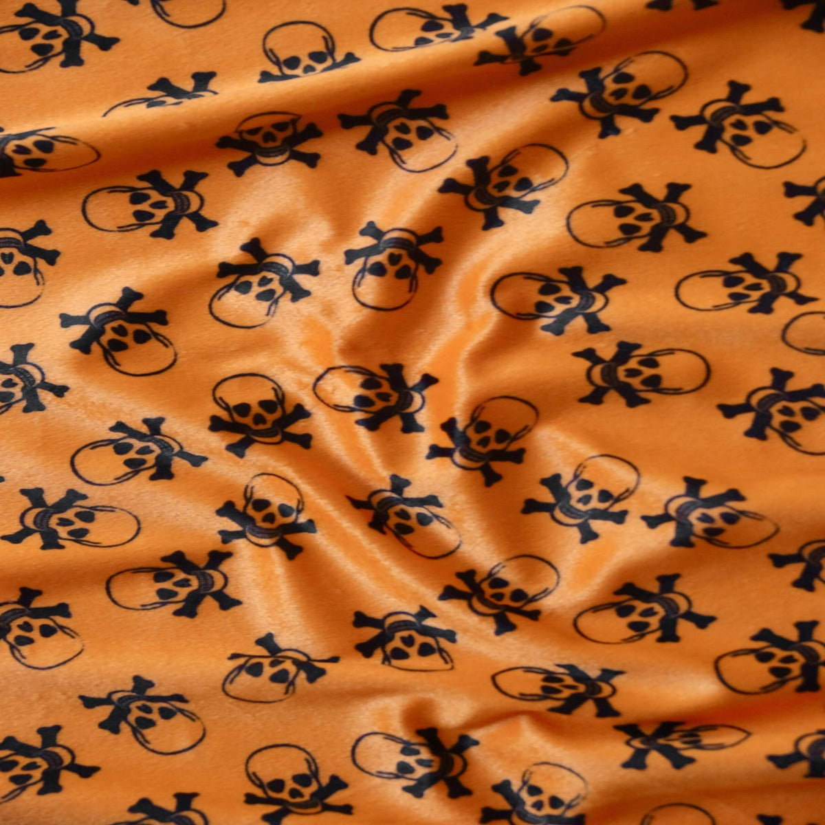 Velboa Skull Print Faux Fur Fabric