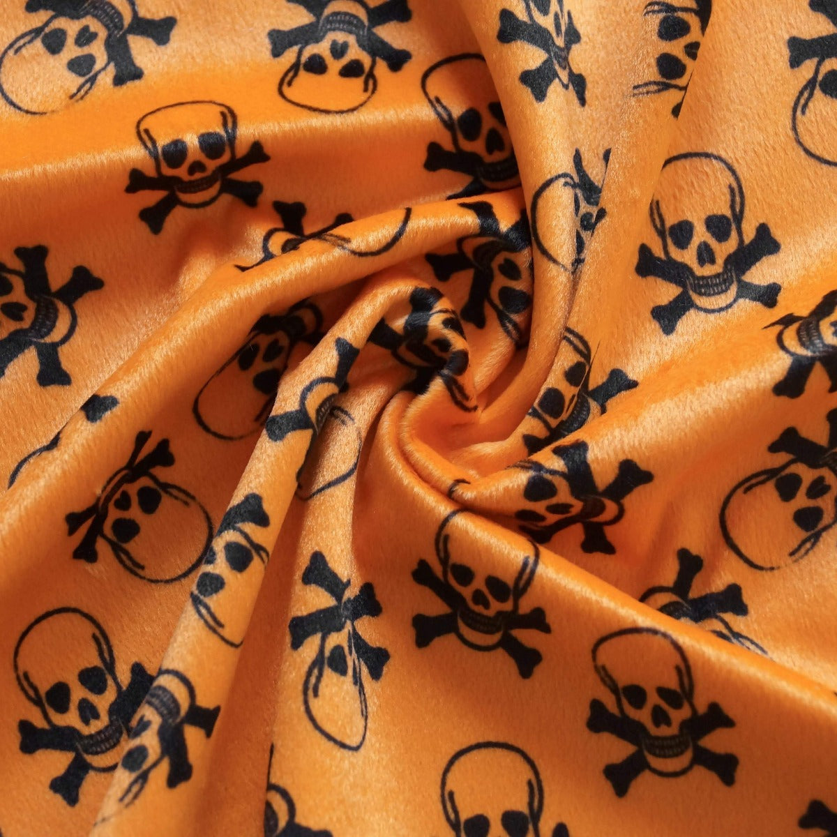 Velboa Skull Print Faux Fur Fabric
