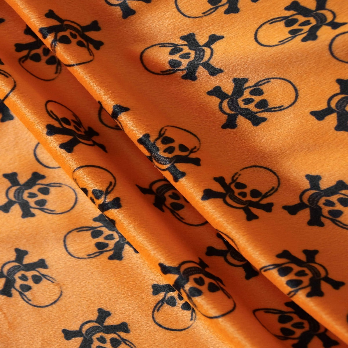 Velboa Skull Print Faux Fur Fabric