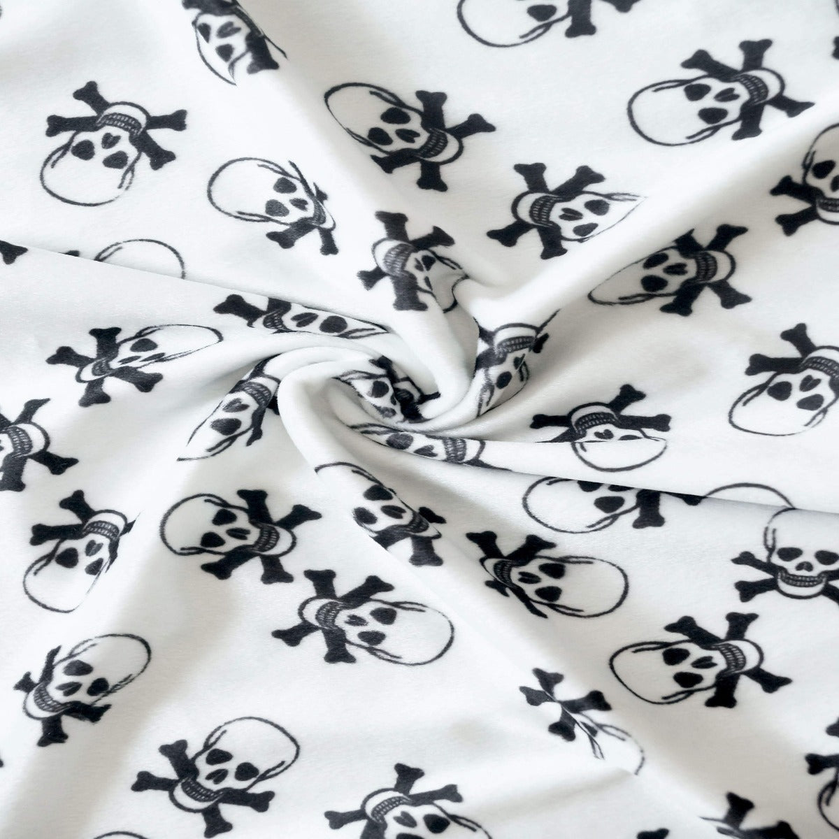 Velboa Skull Print Faux Fur Fabric