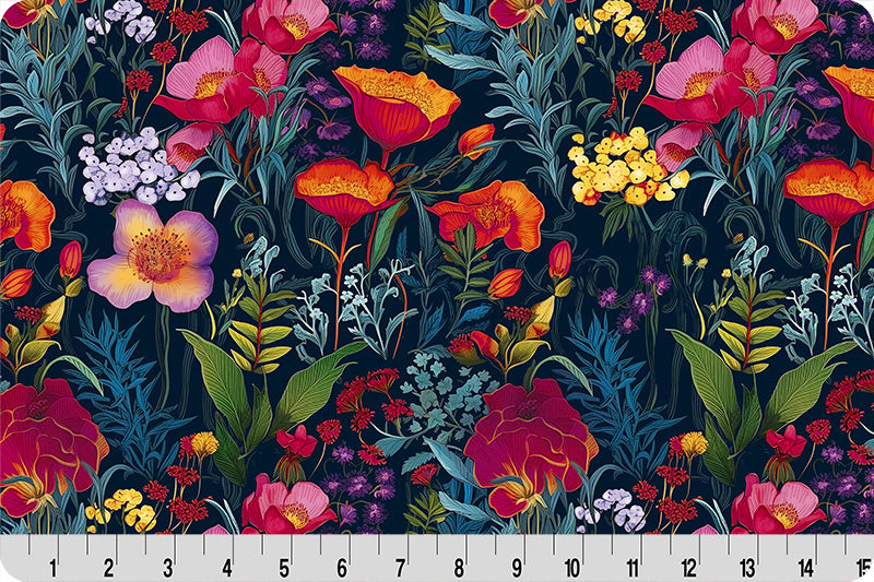 Vibrant Whispering Blooms Secret Garden Quilting Cuddle Fabric Per Yard