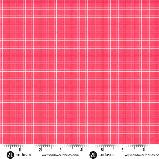 Watermelon Parallel Play Color Pop Playground Cotton 44"/45" Fabric Per Yard