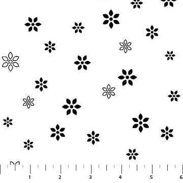 White Basic Blooms Soho Cotton 44"/45" Fabric Per Yard