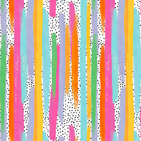 White Mingle Brush Strokes Cotton 44"/45" Fabric Per Yard