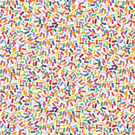 White Mingle Confetti Cotton 44"/45" Fabric Per Yard