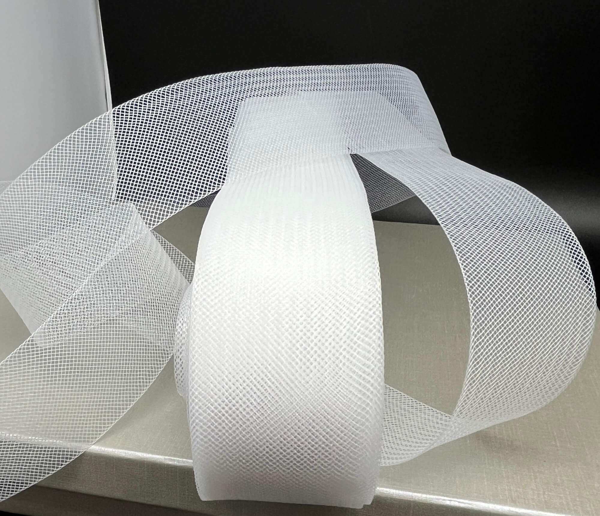 2" Wide Stiff Crinoline Webbing Horsehair Trim Braid | Crinoline Trim for Dress Hems, Millinery & Costume Design | Lace USA - Horse Hair 2" Wide
