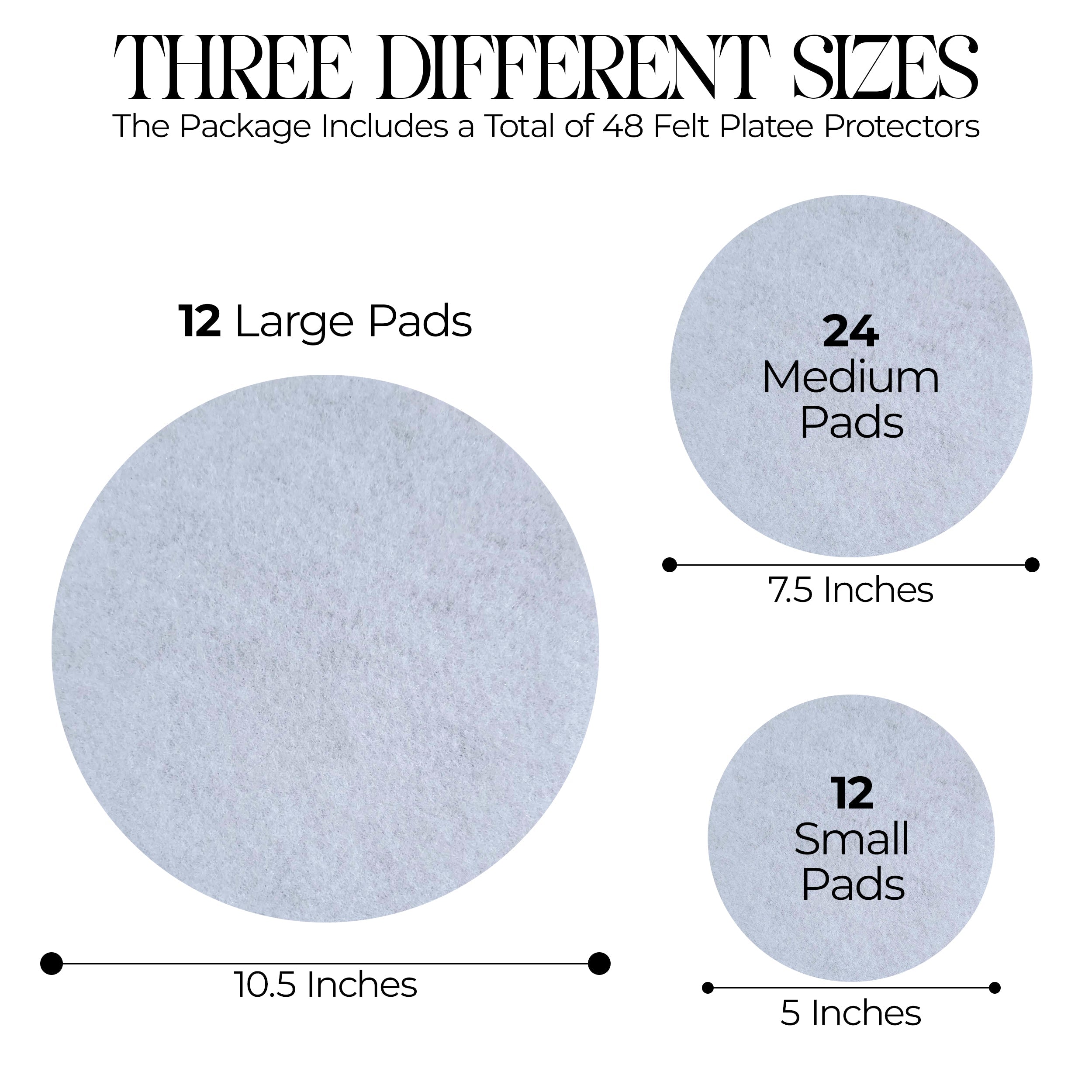 Felt Dish Protectors Plate Dividers 48 Piece Set