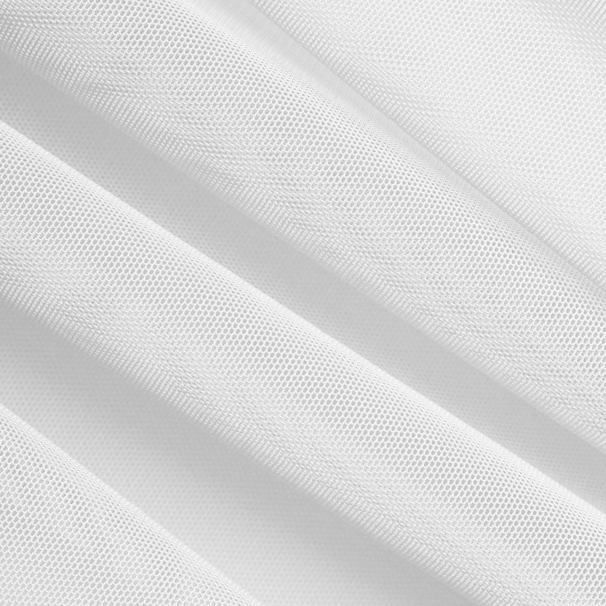 Nylon Spandex Power Mesh Fabric | White