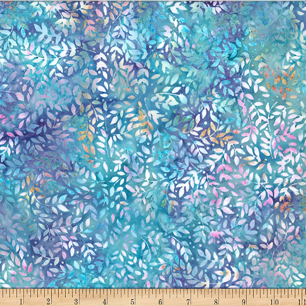Rainbow Sweets Bali Batik Packed Leaves Cotton 44"/45" Fabric Per Yard