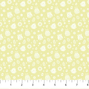 Yellow Tossed Springtime Squishmallows Cotton 44"/45" Fabric Per Yard