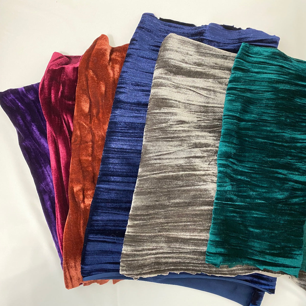 Crinkle Stretch Velvet Fabric | Spandex Palace