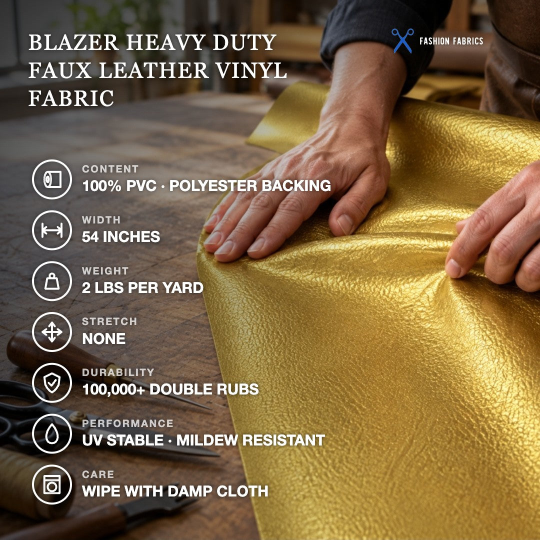 Blazer Heavy Duty Faux Leather Vinyl Fabric