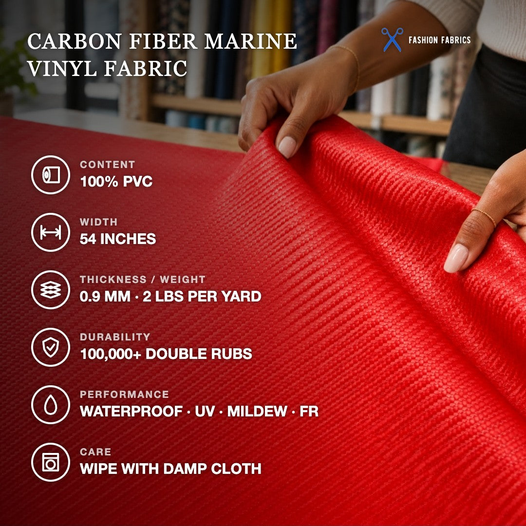 Carbon Fiber Marine Vinyl Fabric