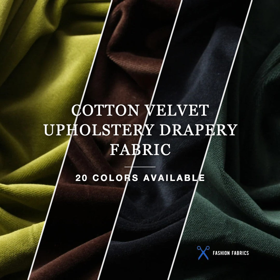 Cotton Velvet Upholstery Drapery Fabric